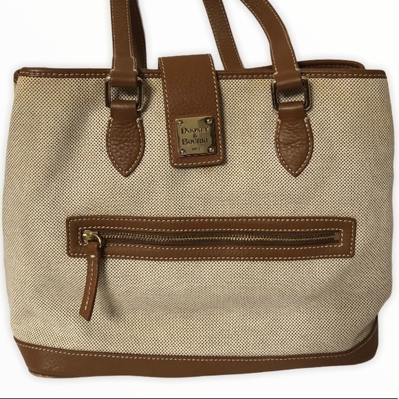 DOONEY and BOURKE canvas leather shoulder tote bag - Picture 1 of 13